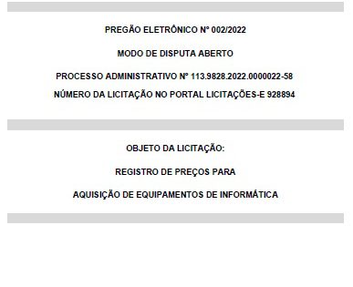 AQUISIÇÃO DE EQUIPAMENTOS DE INFORMÁTICA