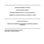 PRESTAÇÃO DE SERVIÇOS DE VIGILÂNCIA E SEGURANÇA ARMADA E DESARMADA