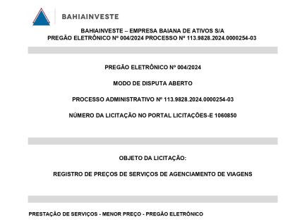 REGISTRO DE PREÇOS DE SERVIÇOS DE AGENCIAMENTO DE VIAGENS